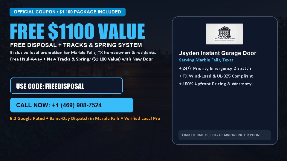 Jayden Instant Garage Door FREE Haul-Away & Heavy-Duty Tracks with New Door